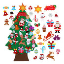 Árvore de Natal em Feltro Montessori com Enfeites e Luz Led