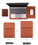 Bolsa Multiuso para Macbook de Couro com Suporte de Mouse