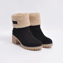 Bota Feminina de Inverno Forrada com Salto Grosso