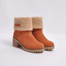 Bota Feminina de Inverno Forrada com Salto Grosso
