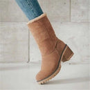 Bota Feminina de Inverno Forrada com Salto Grosso