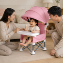 Cadeira de Alimentação para Bebê Dobrável e Portátil com Toldo | BabyGo