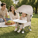 Cadeira de Alimentação para Bebê Dobrável e Portátil com Toldo | BabyGo