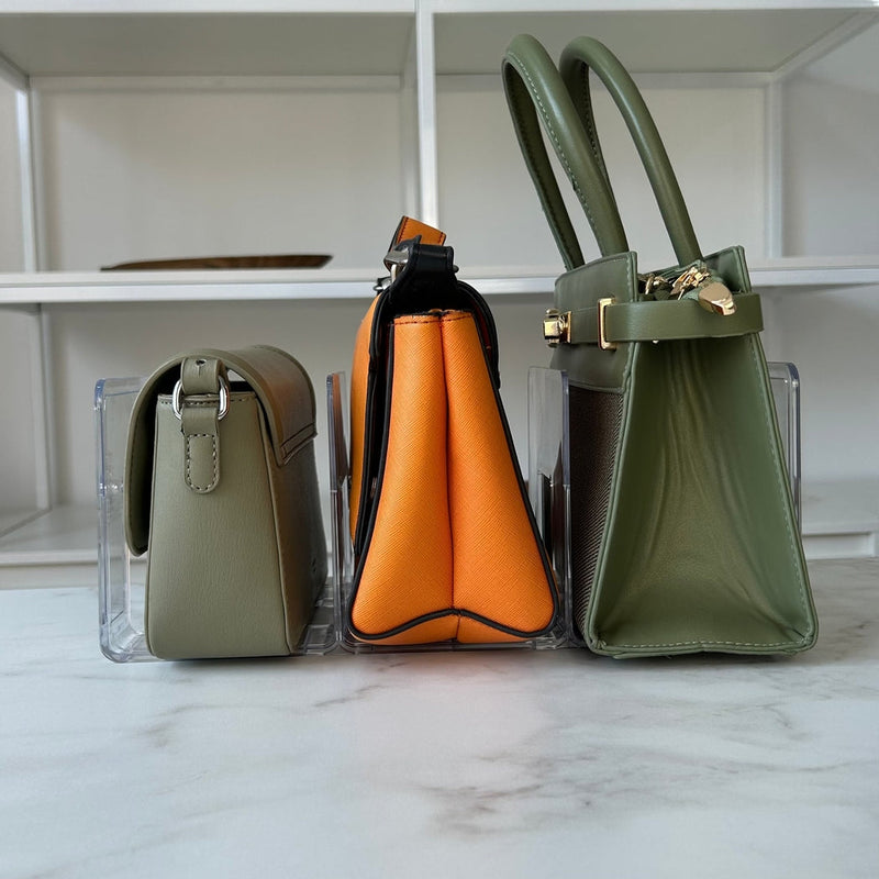 Caixa Organizadora de Bolsas com Divisórias em Acrílico