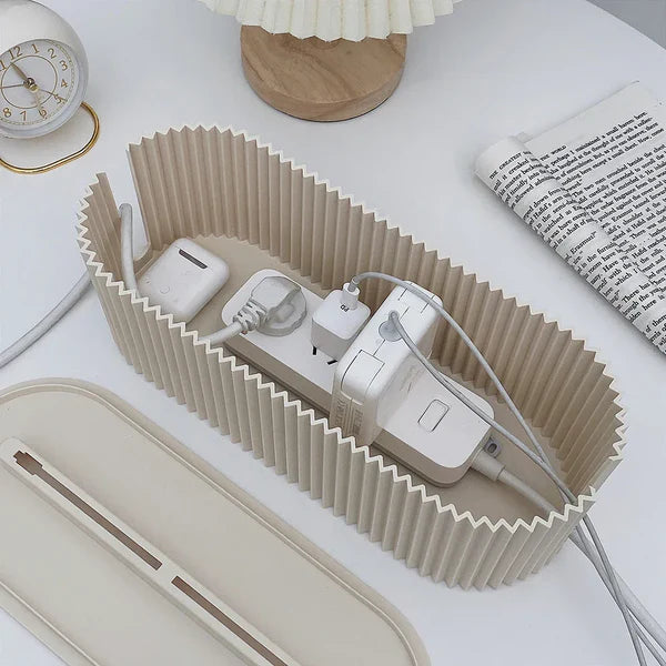 Caixa Organizadora de Cabos e Fios com Tampa Antipoeira