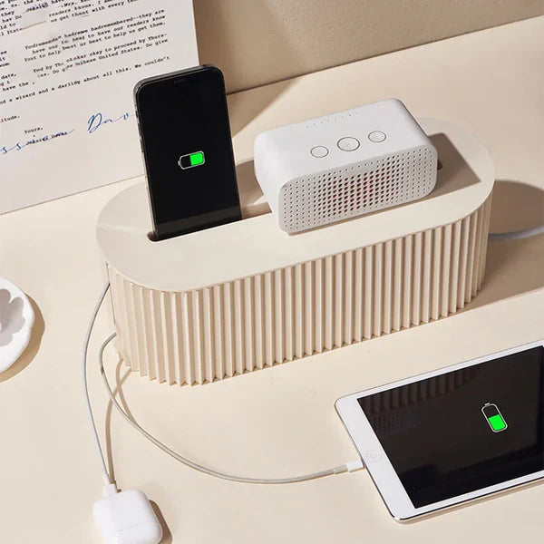 Caixa Organizadora de Cabos e Fios com Tampa Antipoeira