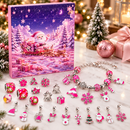 Calendário do Advento de Natal com Kit de Pulseiras e Miçangas