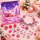 Calendário do Advento de Natal com Kit de Pulseiras e Miçangas