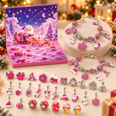 Calendário do Advento de Natal com Kit de Pulseiras e Miçangas