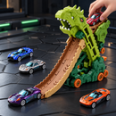 Caminhão Dinossauro T-Rex com Pista de Corrida Dobrável