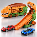 Caminhão Dinossauro T-Rex com Pista de Corrida Dobrável