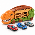 Caminhão Dinossauro T-Rex com Pista de Corrida Dobrável