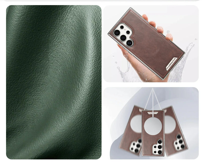 Capa Samsung de Couro Clássico Premium