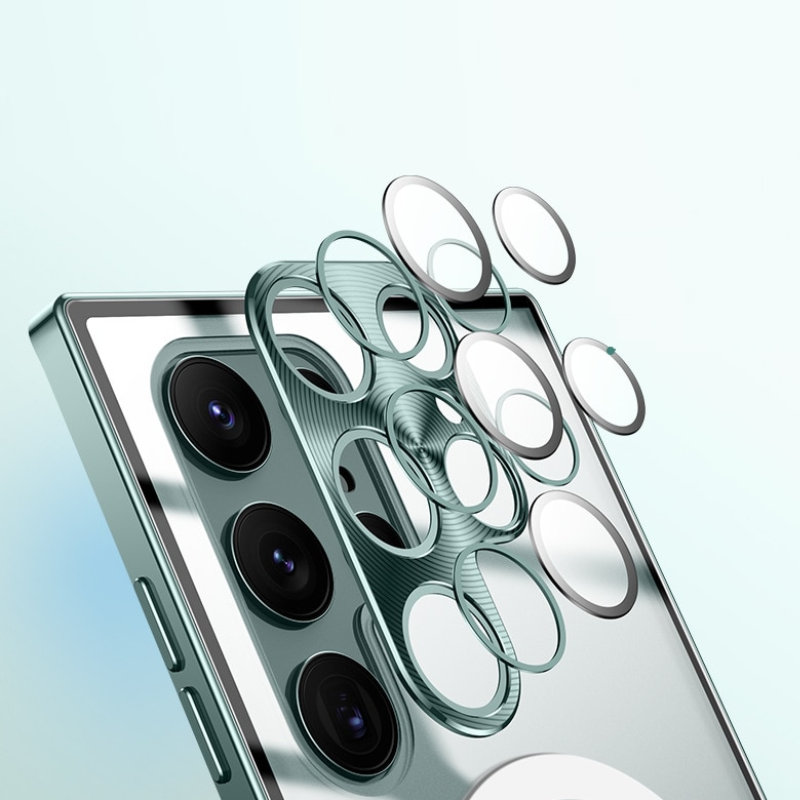 Case Samsung Magnética de Vidro Temperado e Alumínio