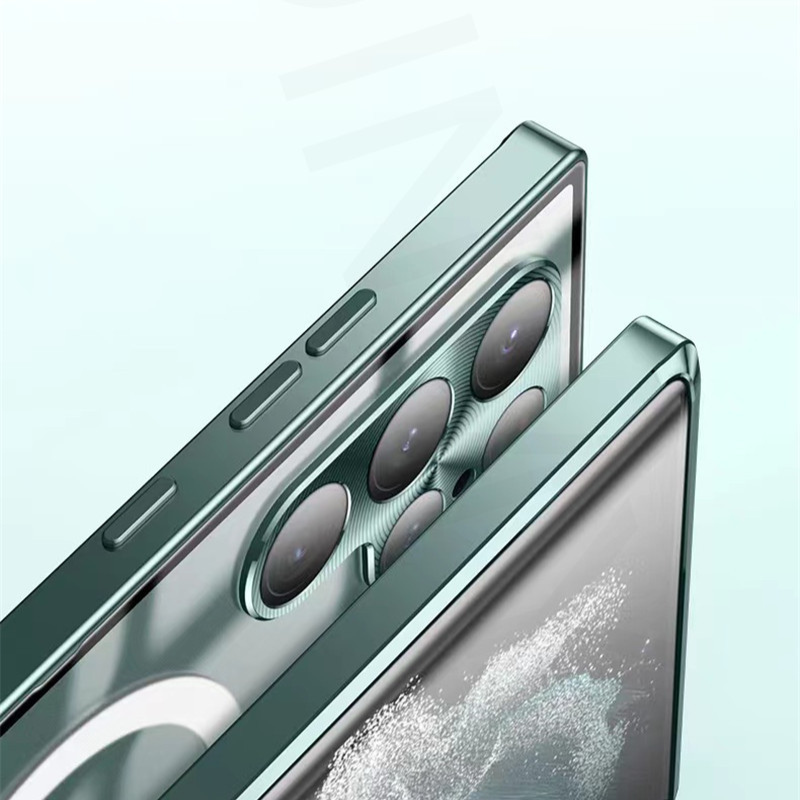 Case Samsung Magnética de Vidro Temperado e Alumínio