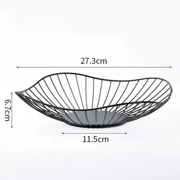 Cesta de Mesa Decorativa para Frutas e Vegetais de Metal