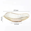 Cesta de Mesa Decorativa para Frutas e Vegetais de Metal