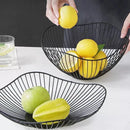 Cesta de Mesa Decorativa para Frutas e Vegetais de Metal
