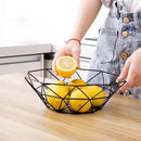 Cesta de Mesa Decorativa para Frutas e Vegetais de Metal