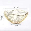 Cesta de Mesa Decorativa para Frutas e Vegetais de Metal