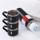Conjunto Garrafa Térmica Inox com 3 Canecas