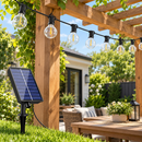 Cordão de Luz Solar G40 à Prova d'Água com Controle e Carregamento USB