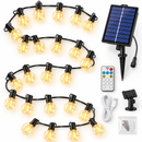 Cordão de Luz Solar G40 à Prova d'Água com Controle e Carregamento USB