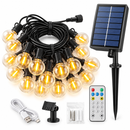 Cordão de Luz Solar G40 à Prova d'Água com Controle e Carregamento USB