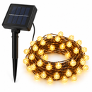 Cordão de Luz Solar LED com 8 Modos para Jardim e Área Externa
