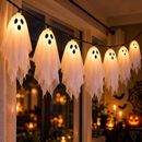 Cordão de Luzes LED com 8 Fantasminhas para Halloween