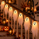 Cordão de Luzes LED com 8 Fantasminhas para Halloween