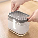 Dispenser Duplo de Detergente com Porta Esponja Integrado