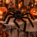 Enfeite Aranha Gigante Peluda para Halloween 75cm ou 120cm
