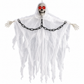 Enfeite Halloween Caveira Fantasma com Olhos LED e Som