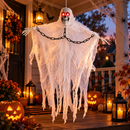 Enfeite Halloween Caveira Fantasma com Olhos LED e Som
