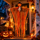 Enfeite Halloween Caveira Fantasma com Olhos LED e Som
