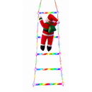 Enfeite de Natal Papai Noel na Escada com Luzes LED