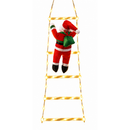 Enfeite de Natal Papai Noel na Escada com Luzes LED