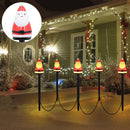 Espeto Solar Natalino Papai Noel para Jardim e Área Externa