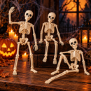 Esqueleto Humano Articulado com Led 40cm para Decoração de Halloween