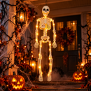 Esqueleto Humano Articulado com Led 40cm para Decoração de Halloween