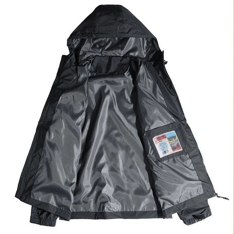 Jaqueta Masculina Outdoor Impermeável e Corta Vento com Capuz