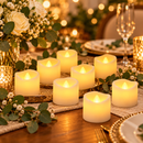 Kit 12 Velas de LED Decorativas sem Chama para Festas e Eventos