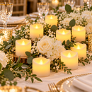 Kit 12 Velas de LED Decorativas sem Chama para Festas e Eventos