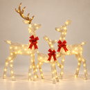 Kit 3 Renas 3D de Natal Iluminadas para Decoração Externa