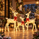 Kit 3 Renas 3D de Natal Iluminadas para Decoração Externa