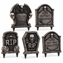 Kit 5 Lápides Decorativas de Halloween para Jardim e Festas