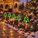 Kit 5 Luminárias Solares de Natal LED para Jardim com 8 Modos de Iluminação