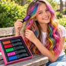 Kit 6 Pente De Giz para Cabelo Infantil Colorido para Penteados
