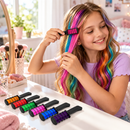 Kit 6 Pente De Giz para Cabelo Infantil Colorido para Penteados
